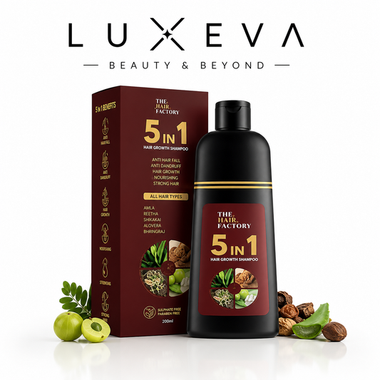 5 IN 1 HAIR COLOR SHAMPOO WITH KERATIN, OLIVE OIL & VITAMIN E