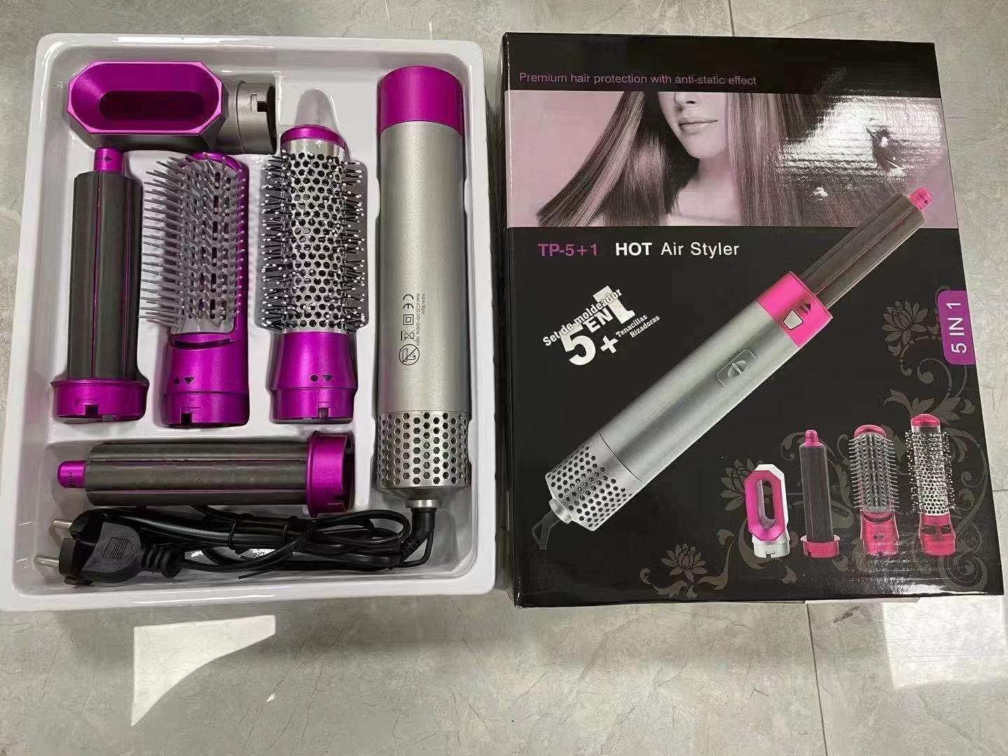 5-in-1 Hair Styler &amp; Volumizer – Dry, Curl, Straighten &amp; Volumize with One Tool
