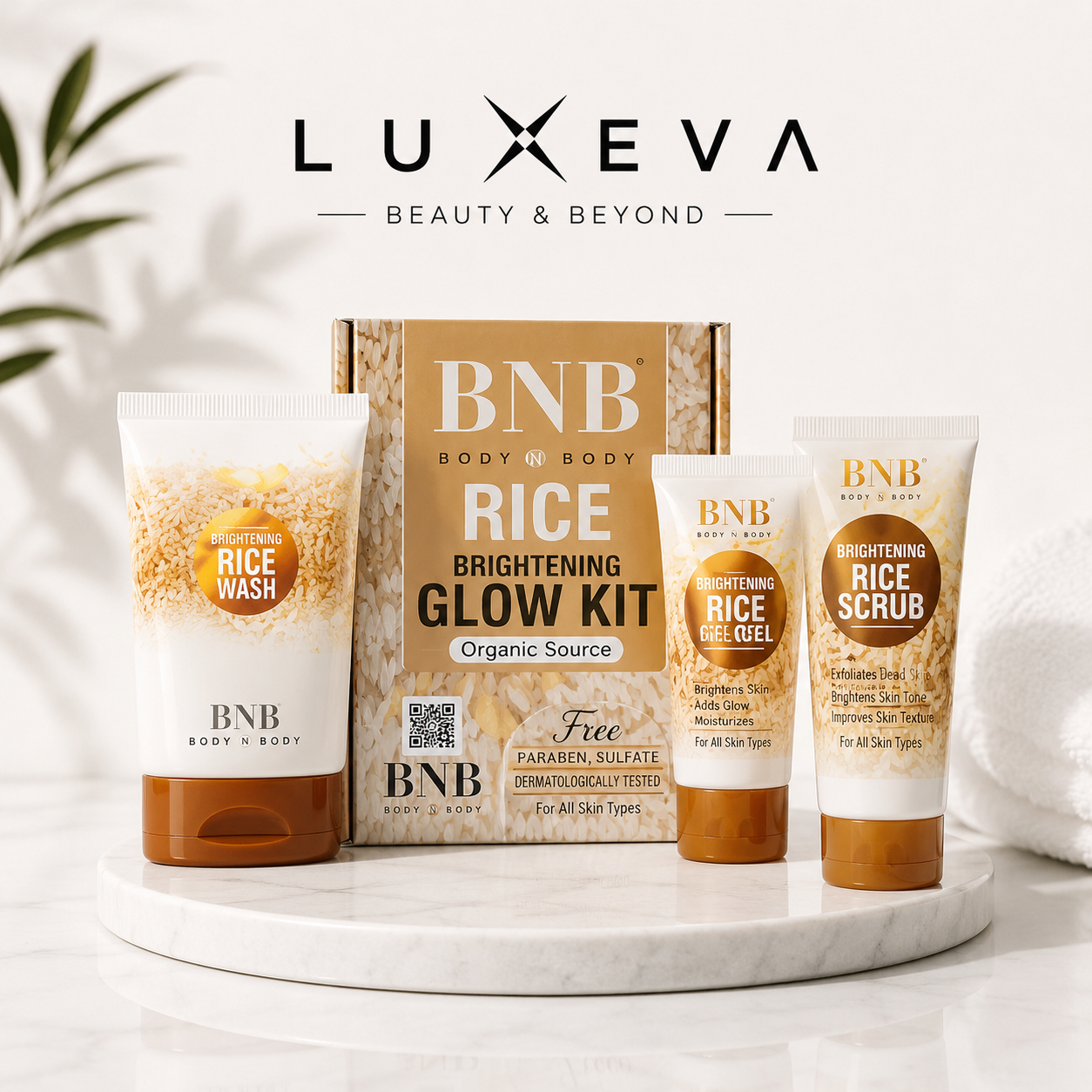BNB RICE EXTRACT BRIGHT & GLOW KIT