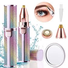 2 In 1 Rechargeable Flawless Eyebrow Hair Remover & Facial Hair Trimmer