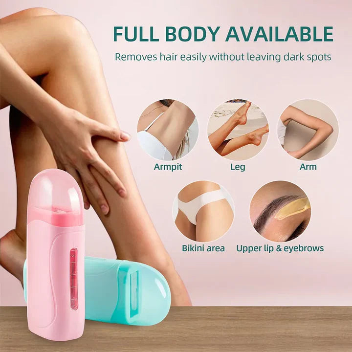 Set Of 3 - Rica Wax Deal (Depilatory Machine + Rica Roll-On Wax + Wax Papers)