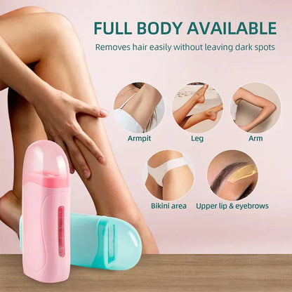 Set Of 3 - Rica Wax Deal (Depilatory Machine + Rica Roll-On Wax + Wax Papers)