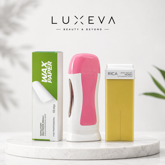 Set Of 3 - Rica Wax Deal (Depilatory Machine + Rica Roll-On Wax + Wax Papers)