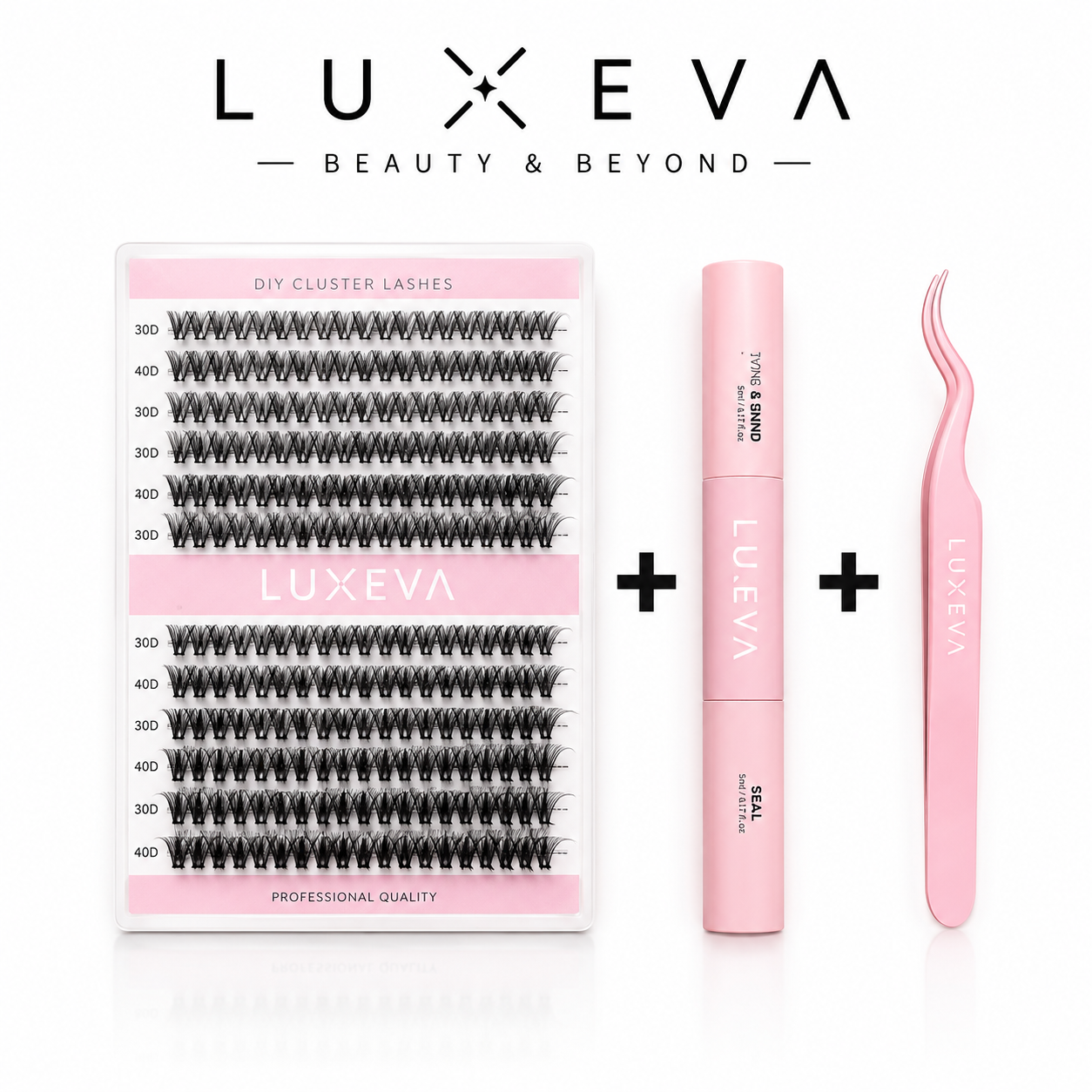 30D Faux Mink Cluster Lash Kit – C Curl (8–12mm)